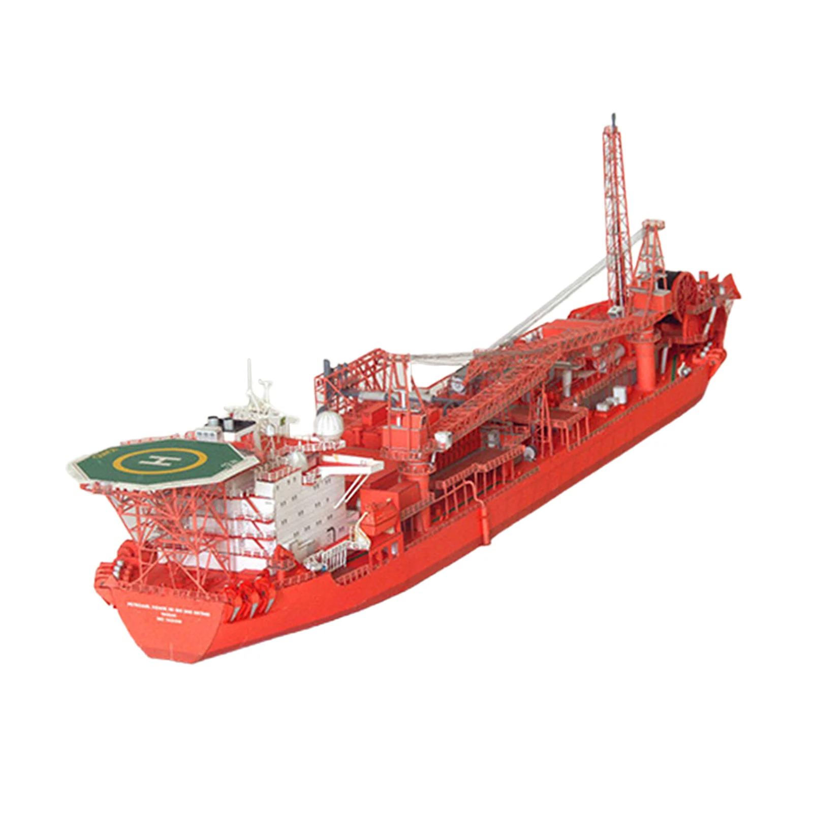 Tanker de production flottante offshore, modèle de papier 3D, artisanat éducatif pour papier, soleil