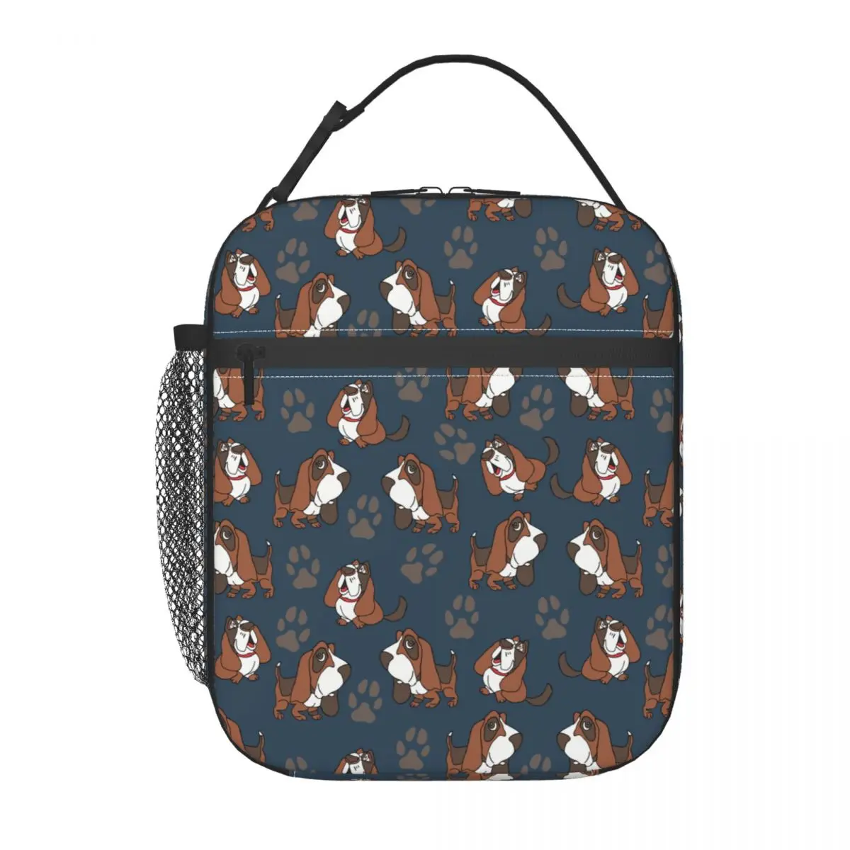 Basset Hound Dog Insulated Lunch Bag Food Container Portable Thermal Cooler Lunch Boxes For Picnic