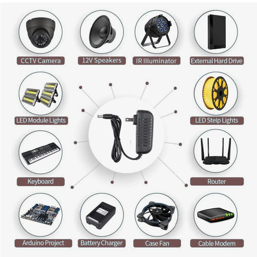 DC 5V Power Adapter Supply 1A 2A 3A 4A 5A 6A 8A 10A Switching Power Supply AC 110V~220V Lighting Transformer For LED Light CCTV