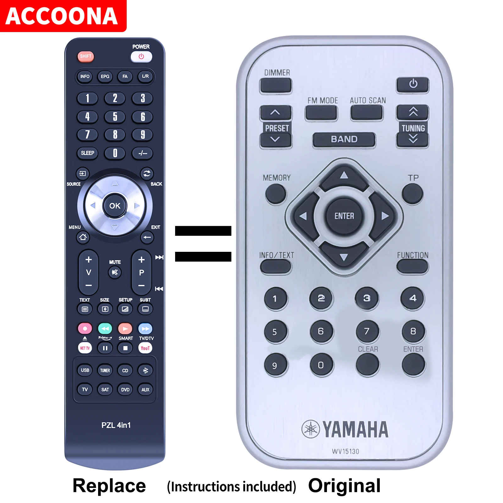 Remote control WV15140 WV15130 for YAMAHA TD500