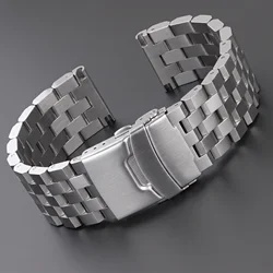 Stainless Steel Watch Strap Bracelet 18mm 20mm 22mm 24mm Women Men Solid Metal Brushed Watchband For Gear S3 Band Accessories