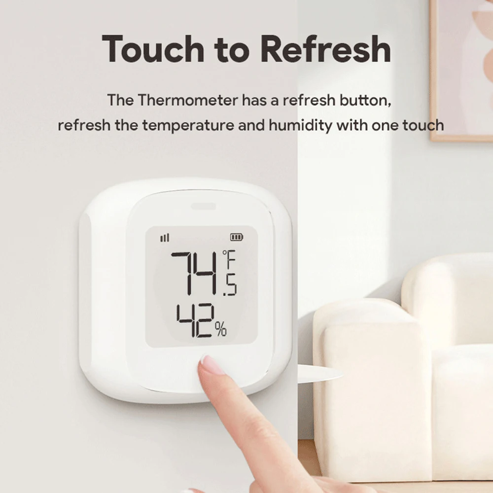 Tuya WiFi/Zigbee Thermometer Hygrometer -10-60℃ Temperature Humidity Sensor Voice/Remote Control Support For Alexa Google Home