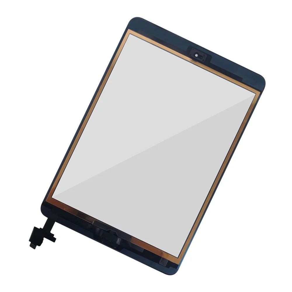 Dla iPad 4 3 2 A1458A1459A1460A1430A1416A1403A1395A1396A1397 ekran dotykowy Digitizer wymiana przedni szklany Panel + przycisk klucza