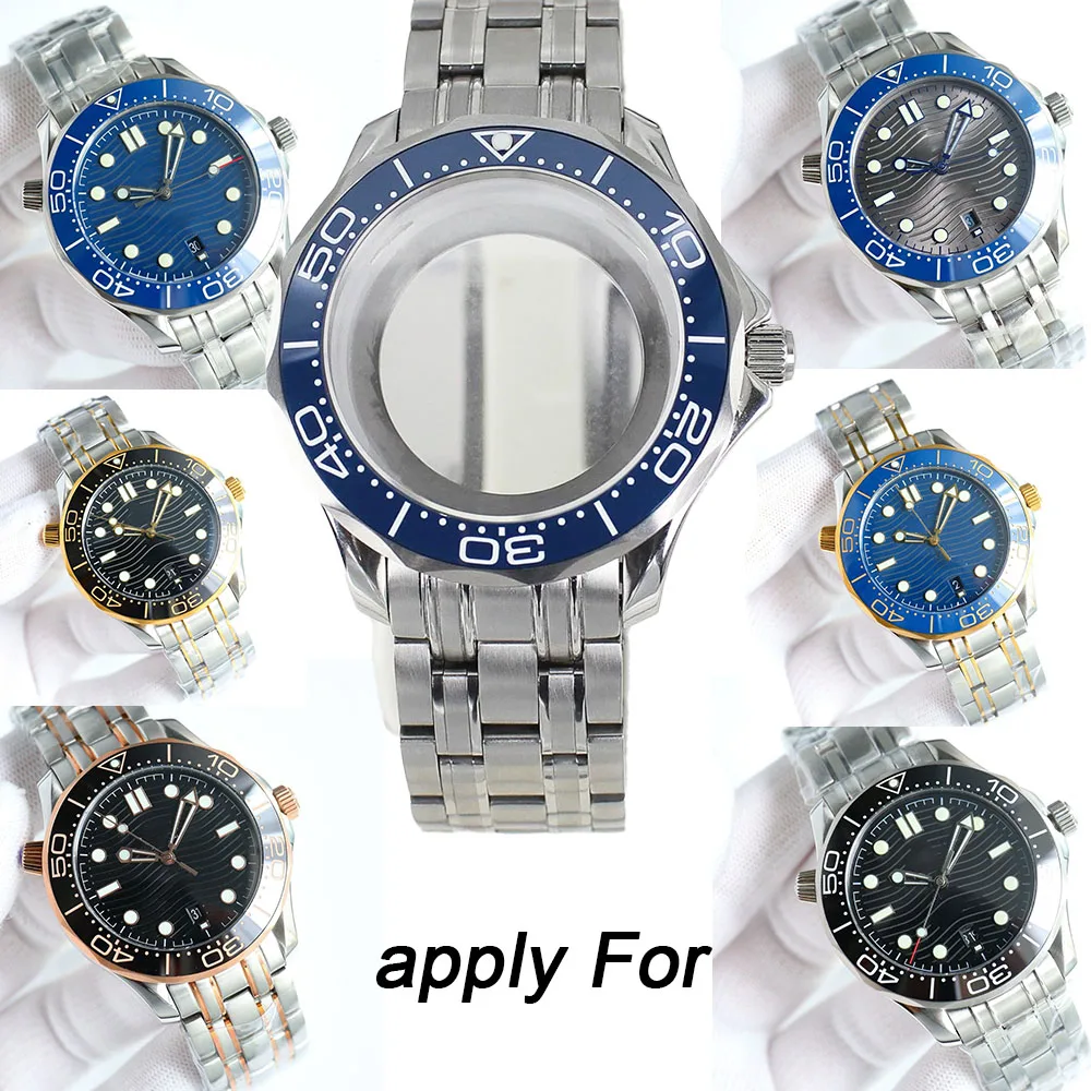 

Luxury Watch Case 41mm High Vrsion 904L Stainlesss Steel for Watch Sea 300m.Omg Master Entire watch for Men