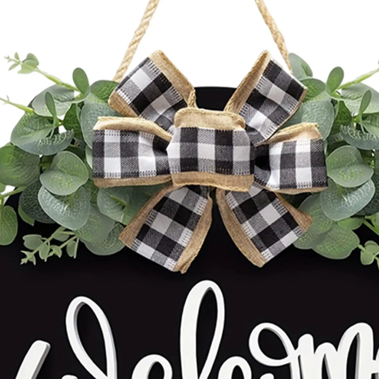 Welcome Wooden Door Hanging Sign Wood Sign, Welcome Sign Porch Decor Front Door Sign for Fence Cafe Holiday Housewarming Gift