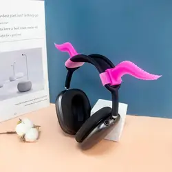 Headphone Decoration Ox Horns Earphone Pendant Silicone Detachable Soft Headset Charms Earphone Cute Decorative Accessories