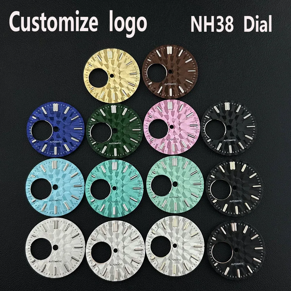 

Циферблат NH38, мужские часы, циферблат с логотипом, циферблат 28,5 мм, подходит для NH38, инструмент для ремонта аксессуаров для часов с механизмом
