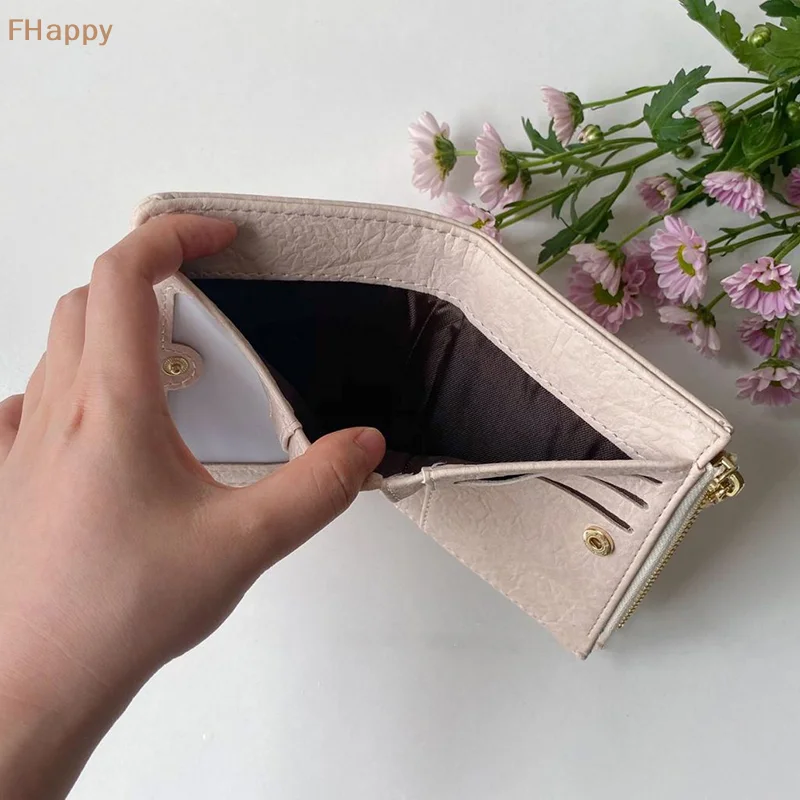 Hoge Kwaliteit Rits Kaarthouders Portemonnee Portemonnee Retro Gesp Crop Portemonnee Dames Multifunctionele Id Houder