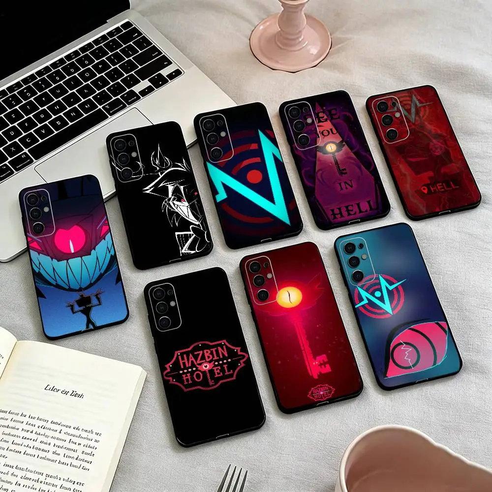 

Hazbins-Hotels Phone Case Black Silicone Soft For Samsung S25,S24,S21,S22,S23,S30,Ultra,S20,Plus,Fe,Lite