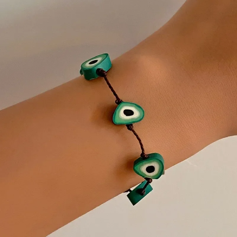 

Chic Colored Handmade Adjustable Soft Pottery Fruit Bracelet for Women Fashion Jewelry Minimalist Accessories Wholesale Party