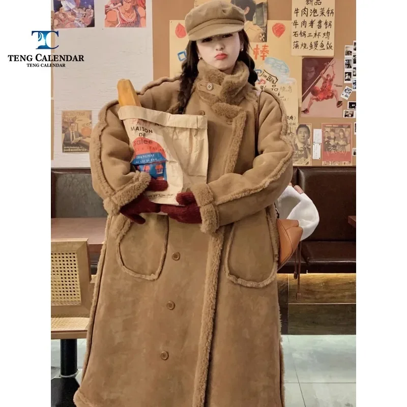 Imitation Fur, Korean Version with Thickened and Slimming Fur on Both Sides, Lamb Fur Jacket, Women's Winter 2024 New Style