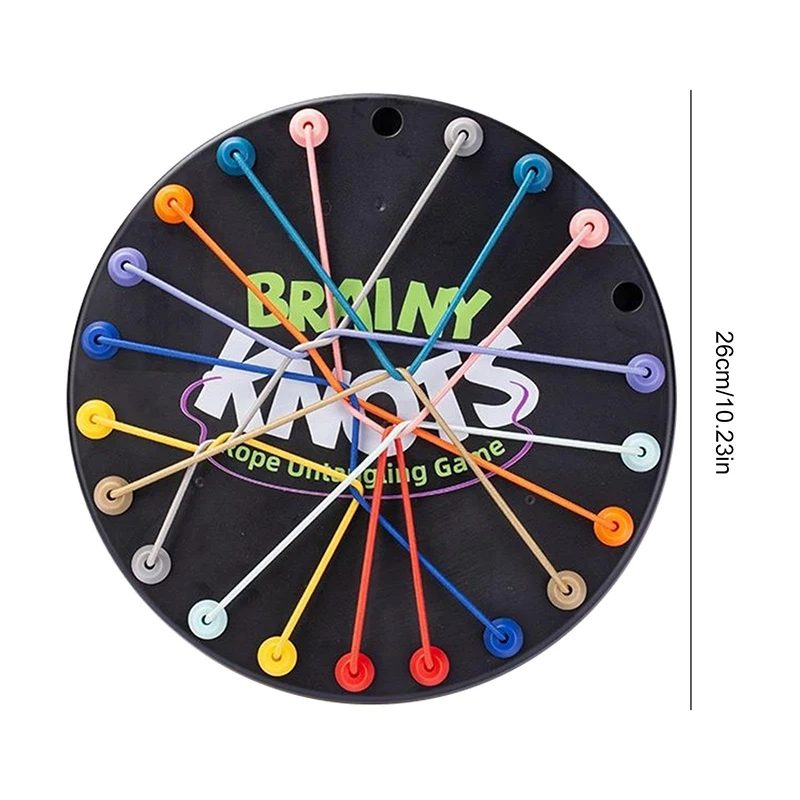 Brainy Knots Rope Untangling Table Strategic Board Game Rope Knotting Challenge Game Rope Solution Center Tying Toy Puzzle Game