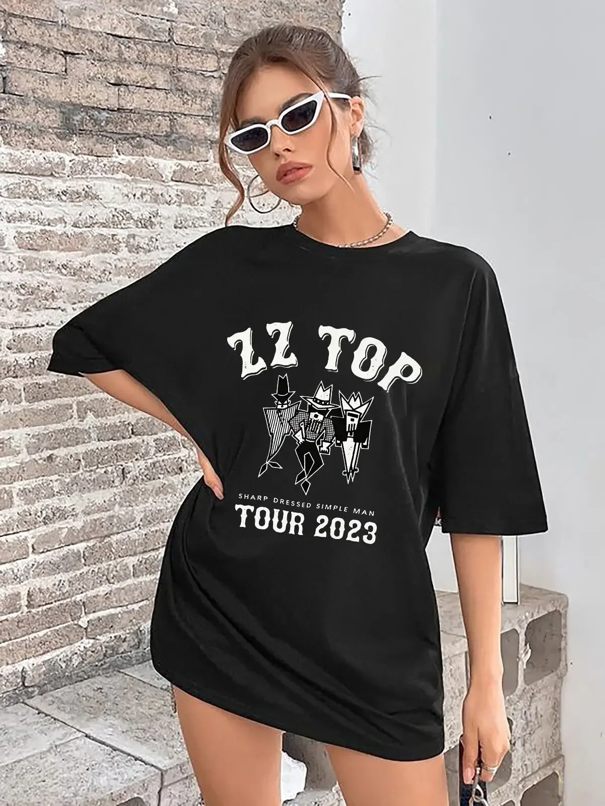 Hot New!! Zz Top Band 2023 Cotton Gift For Fan Black White T-Shirt Unisex
