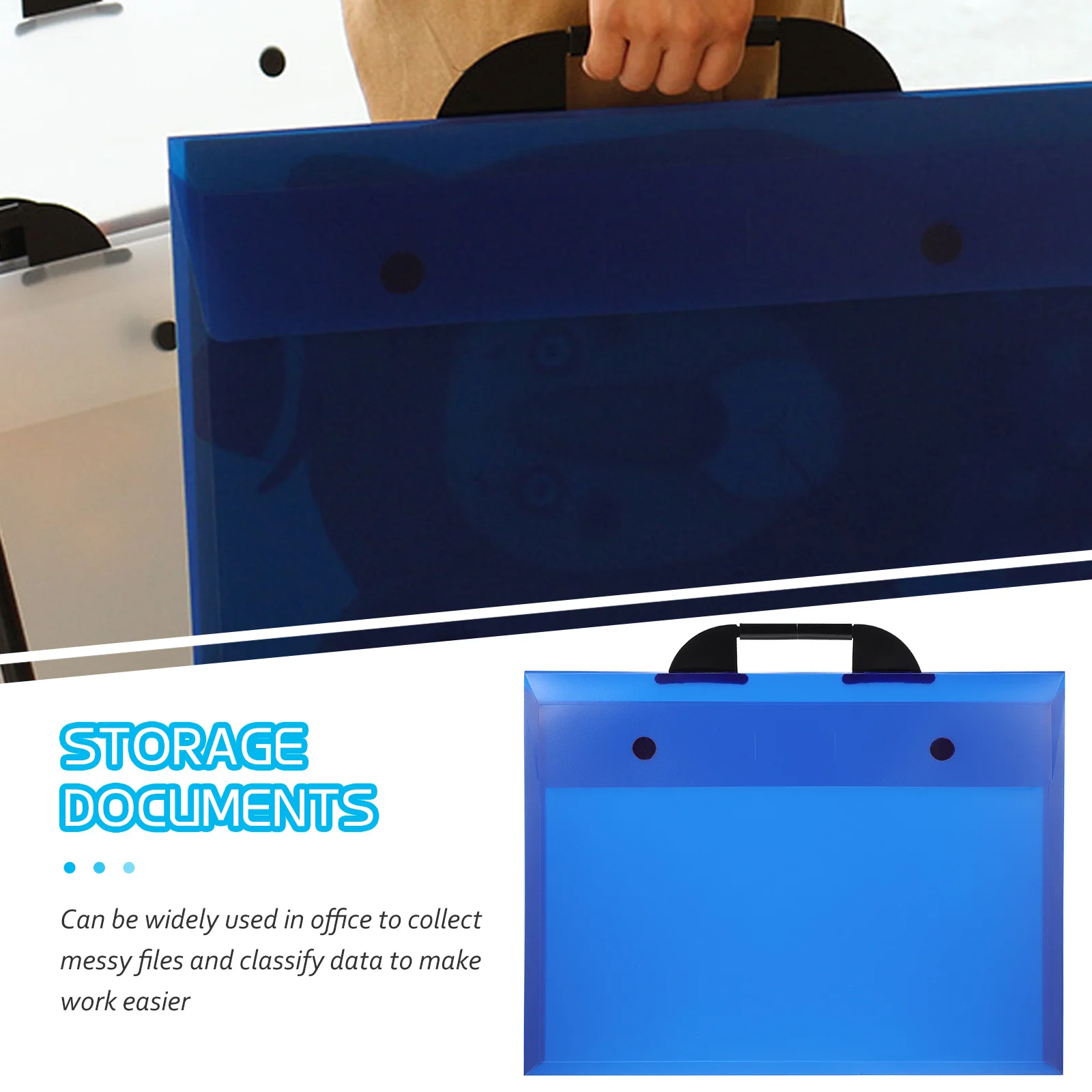 

A3 Art Portfolio Bag Durable Portable Document Bag for Artworks Files and Office Data Collection Multi-Function Design