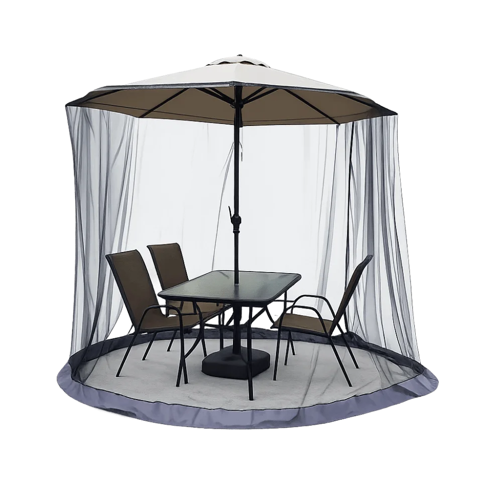 

Простая установка, дышащая сетка для защиты от насекомых для патио-зонтов, полиэстеровая сетка с застежкой-молнией