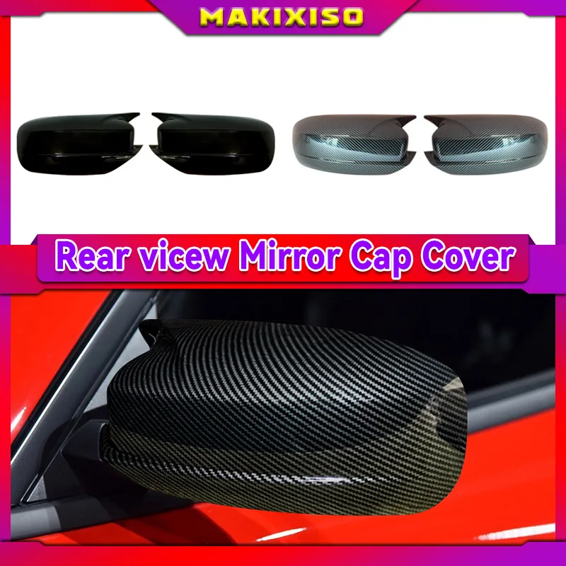 

1Pair OX Horn Side Mirror Cover Caps For Dodge Charger Rearview Mirror Cover Car Accessories