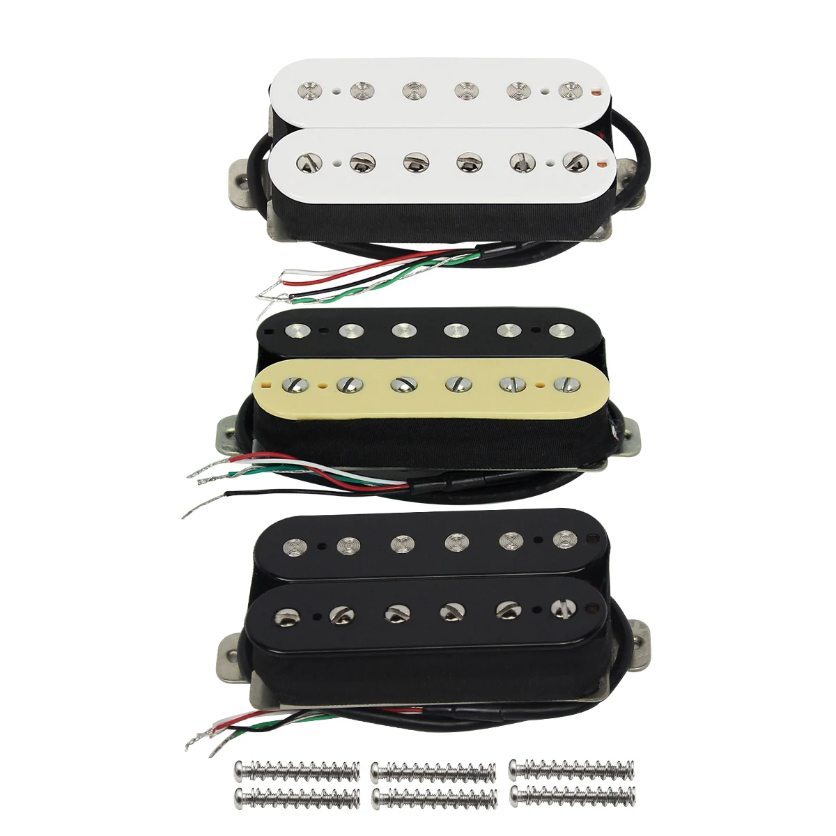 FLEOR-pastilla de guitarra eléctrica, pastilla de doble bobina, repuesto de piezas de guitarra, 1 piezas, Alnico 5, Humbucker