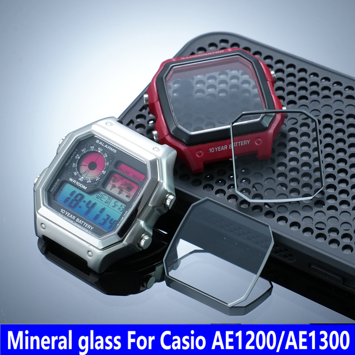 

AE1200 Mineral glass For Casio AE1200/AE1300 Watch Mirror Replacement Mineral Glass Lenses repair Accessories