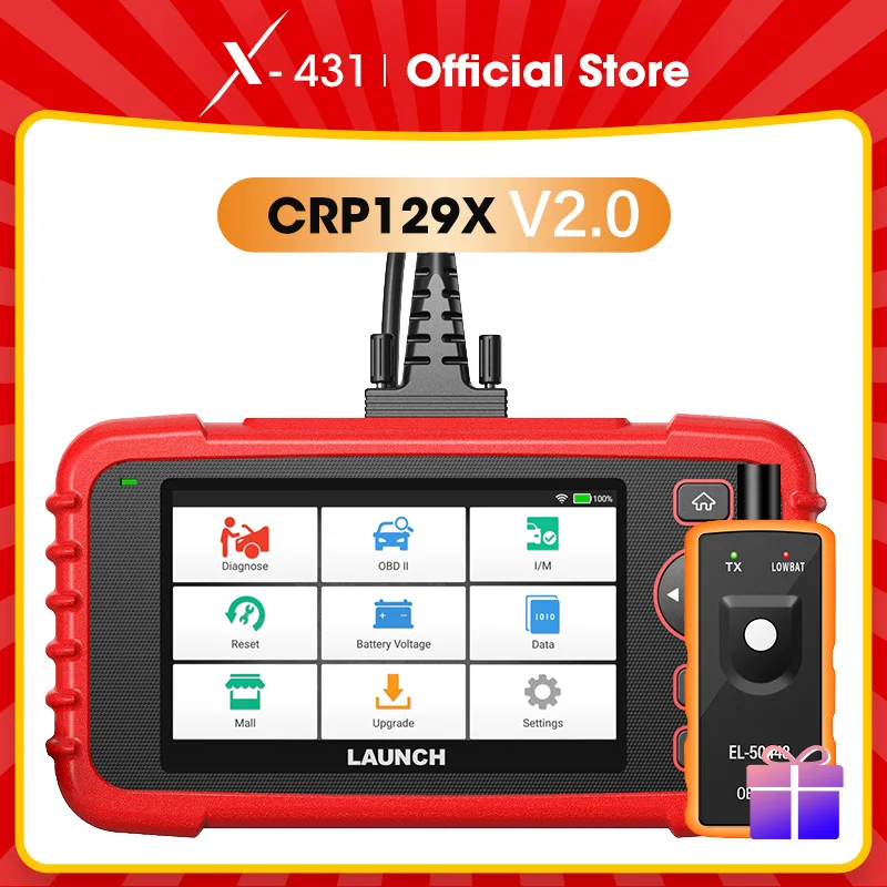 X-431 LAUNCH CRP129X V2.0 OBD2 Scanner Car Diagnostic Tool Automotive Scan DIY Auto Code Reader Obd2 Diagnostics Tools Diagnost