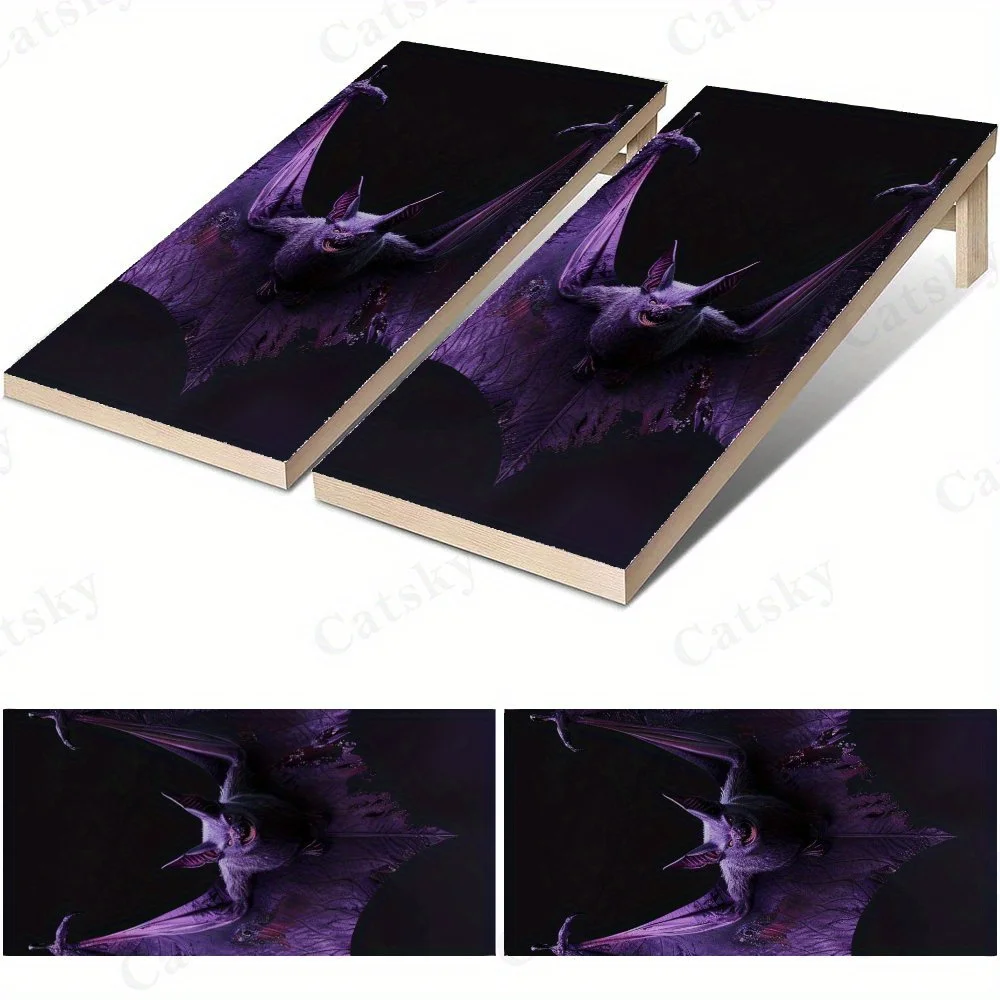 Dark Purple Bat Art,2D Flat Vinyl Sandboard Decals - Budget-Friendly and High Value, Bubble-Free and Easy to Stick, Waterproof W