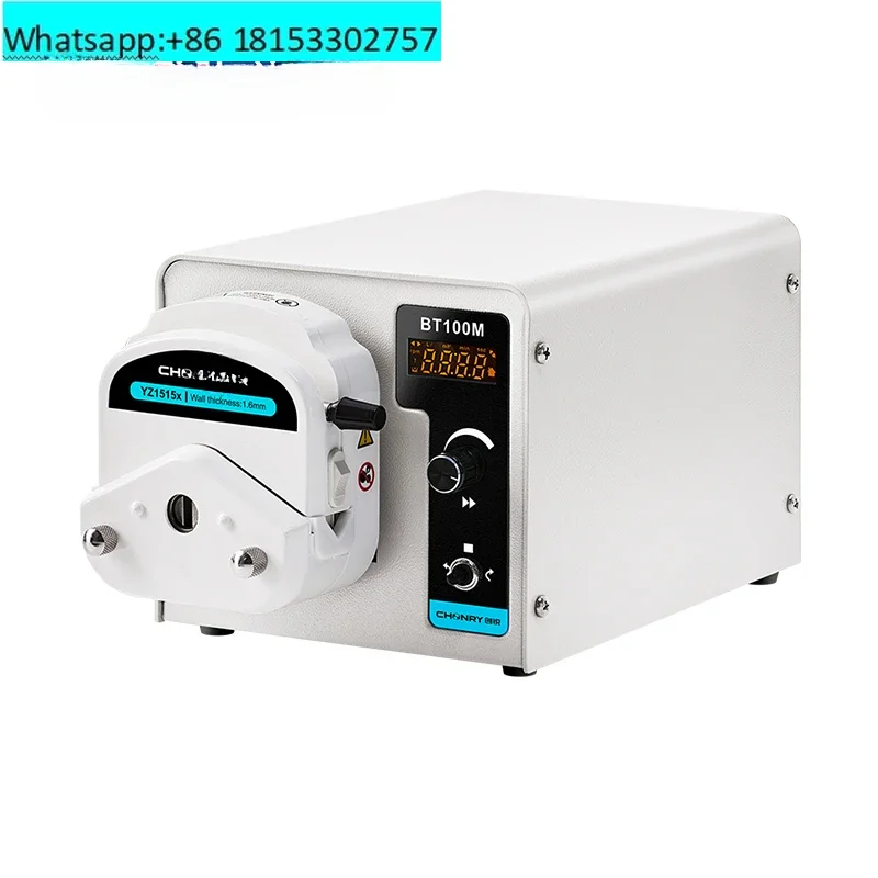 CHONRY Digital Peristaltic Pump 110V/220V Max Flow Rate 380ml/Min Liquid Precision Pump Dosing Pump for Laboratory BT100M