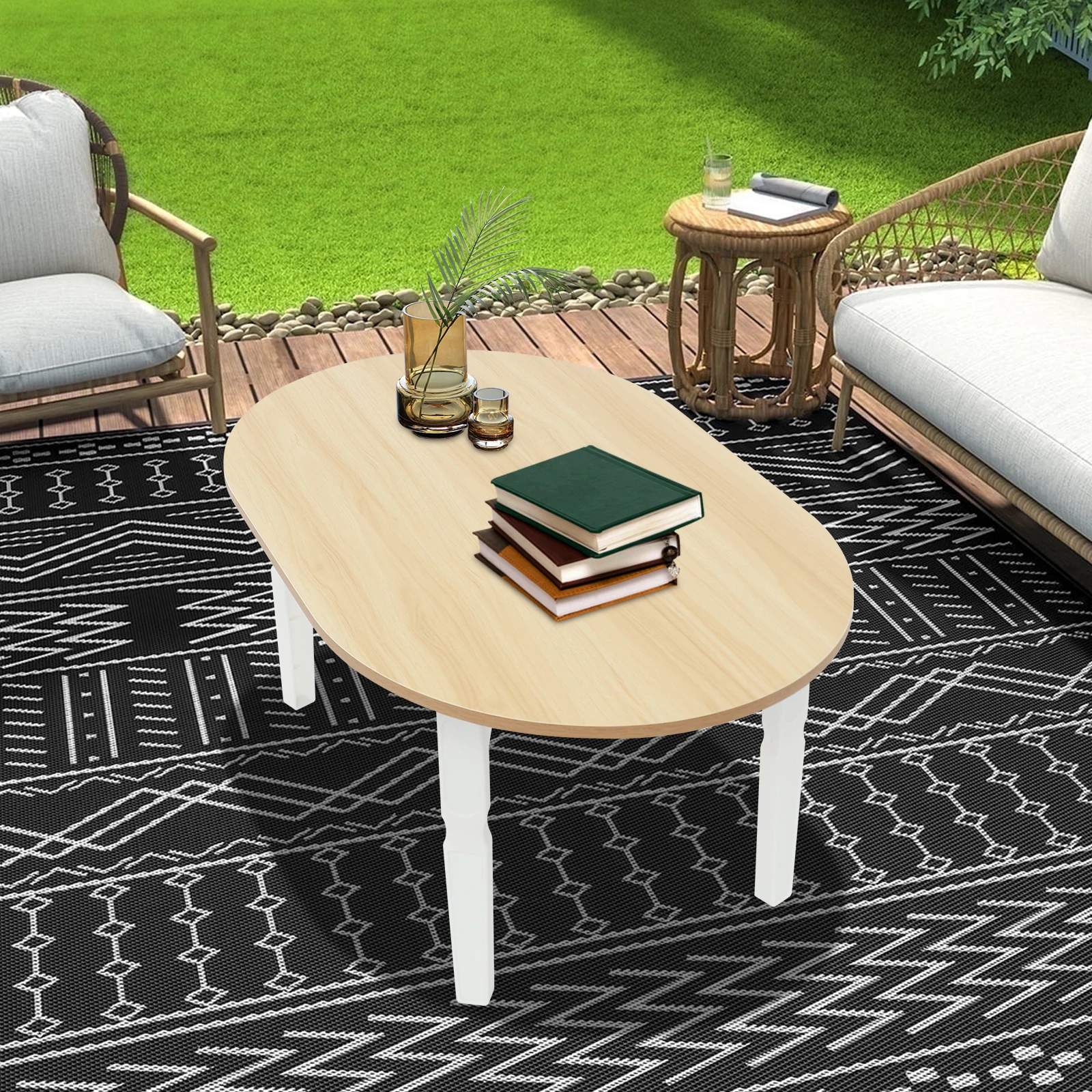 Folding Coffee Table Portable Foldable Small Table for Living Room Bedroom Balcony Home Office