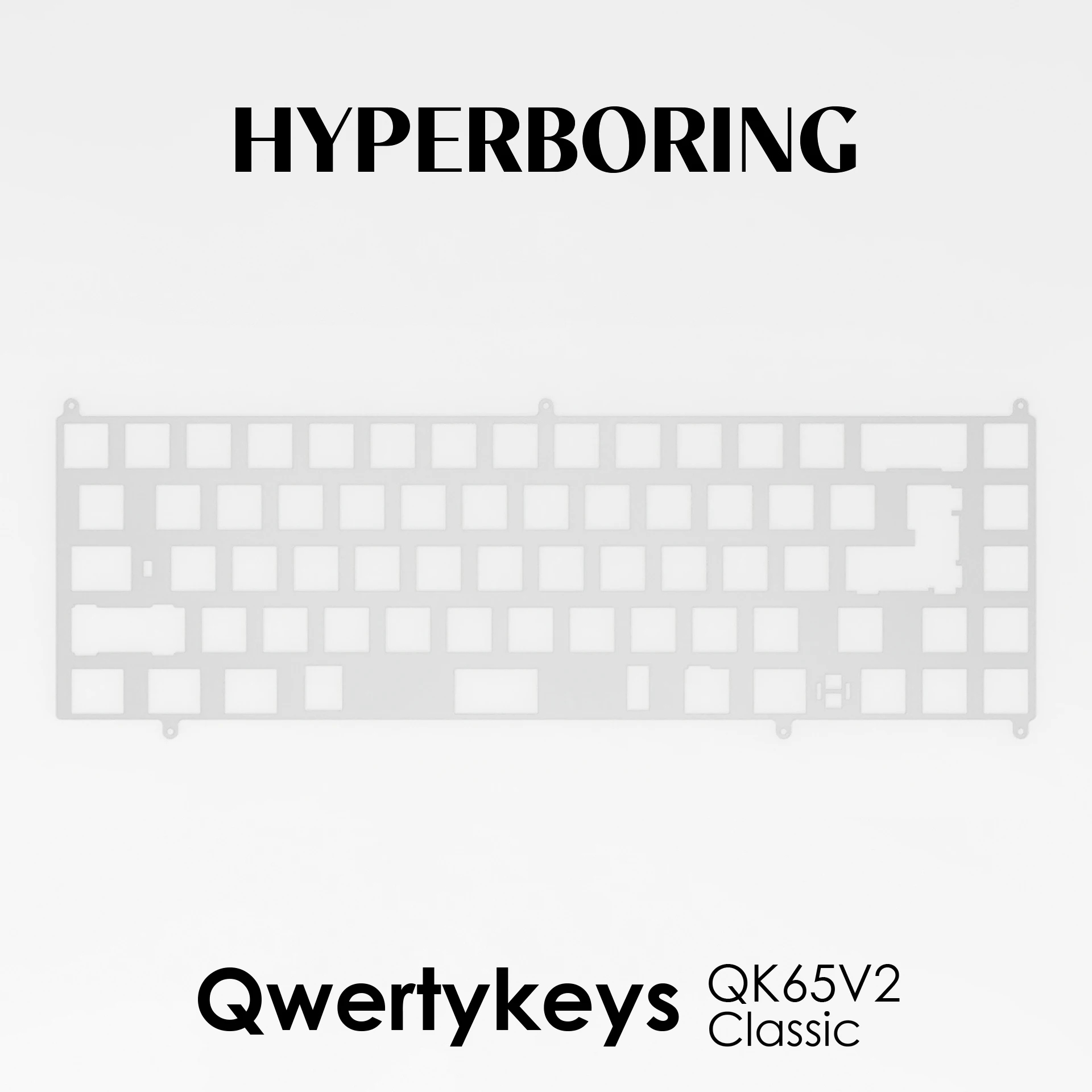 Qwertykeys QK65V2 Positioning Plate Custom Classic Mechanical Keyboard PCB PP PC POM CF Alu Fr4 Plate Mount Keyboard Accessories