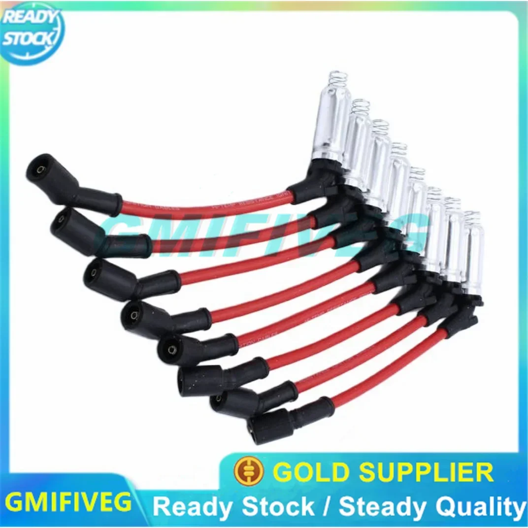 NEW Spark Plug Wire Kit 8pcs for Chevrolet Corvette SSR GTO Silverado Tahoe Cadillac Escalade GMC Hummer V8 19351593 9748RR