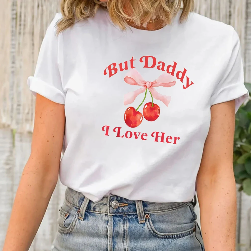 

Funny Lesbian But Daddy I Love Her Super Cute pride Print T-Shirts Pansexual Clothes Sapphic Tees Women's Clothing Trendy Tops