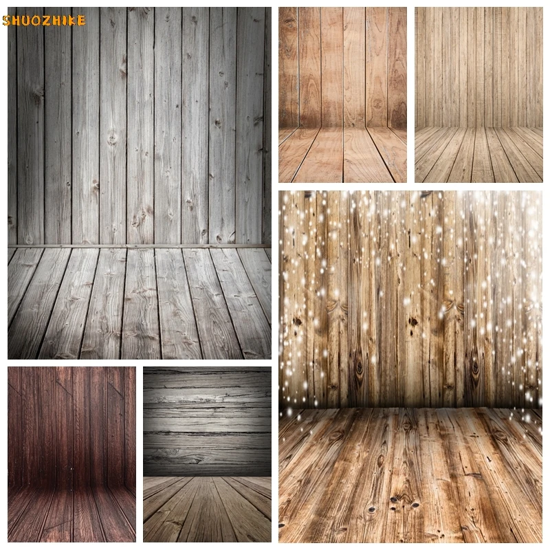 

Grunge Wood Board Backdrop Frame Wooden Plank Texture Newborn Wedding Portrait Photography Background Photo Studio Photophone