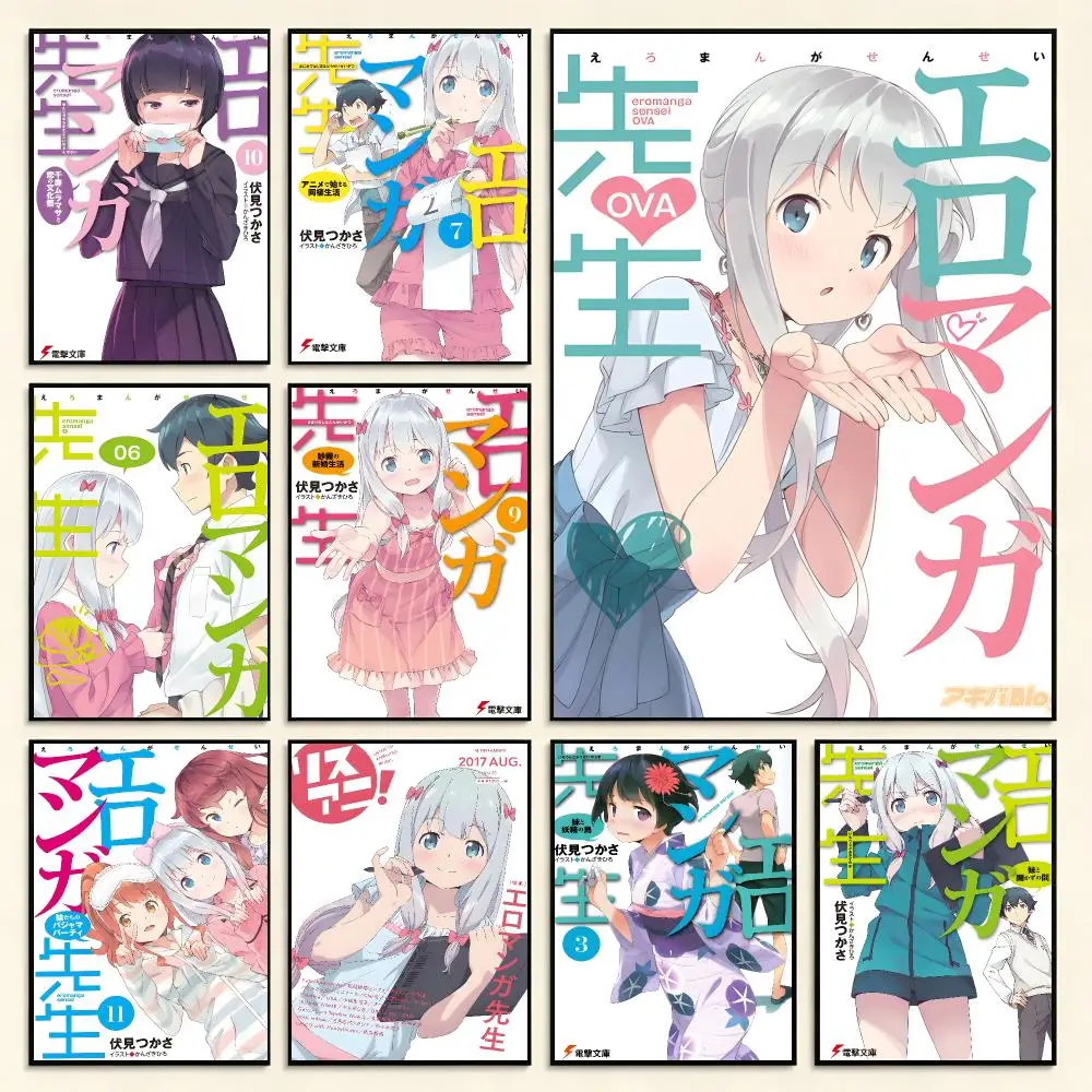 Comedy Anime E-Eromanga Sensei Poster Digital Solvent Print Waterproof PP Fade-Resistant Wall Art Room Decor Gift