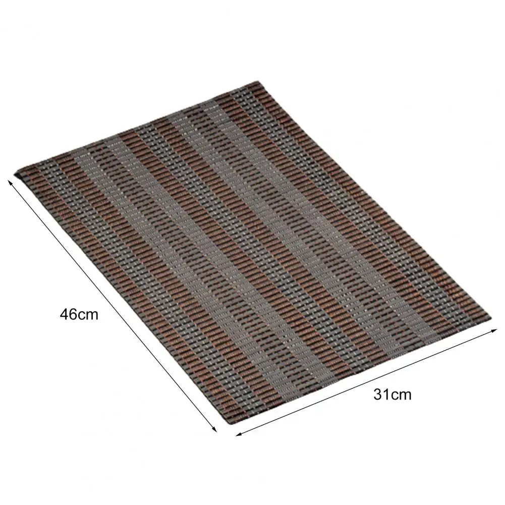 Bamboo Placemat  Table Decorative Bamboo Coaster Heat Resistant Table Mat Anti-Skidding Washable Kitchen Dining Place Mats