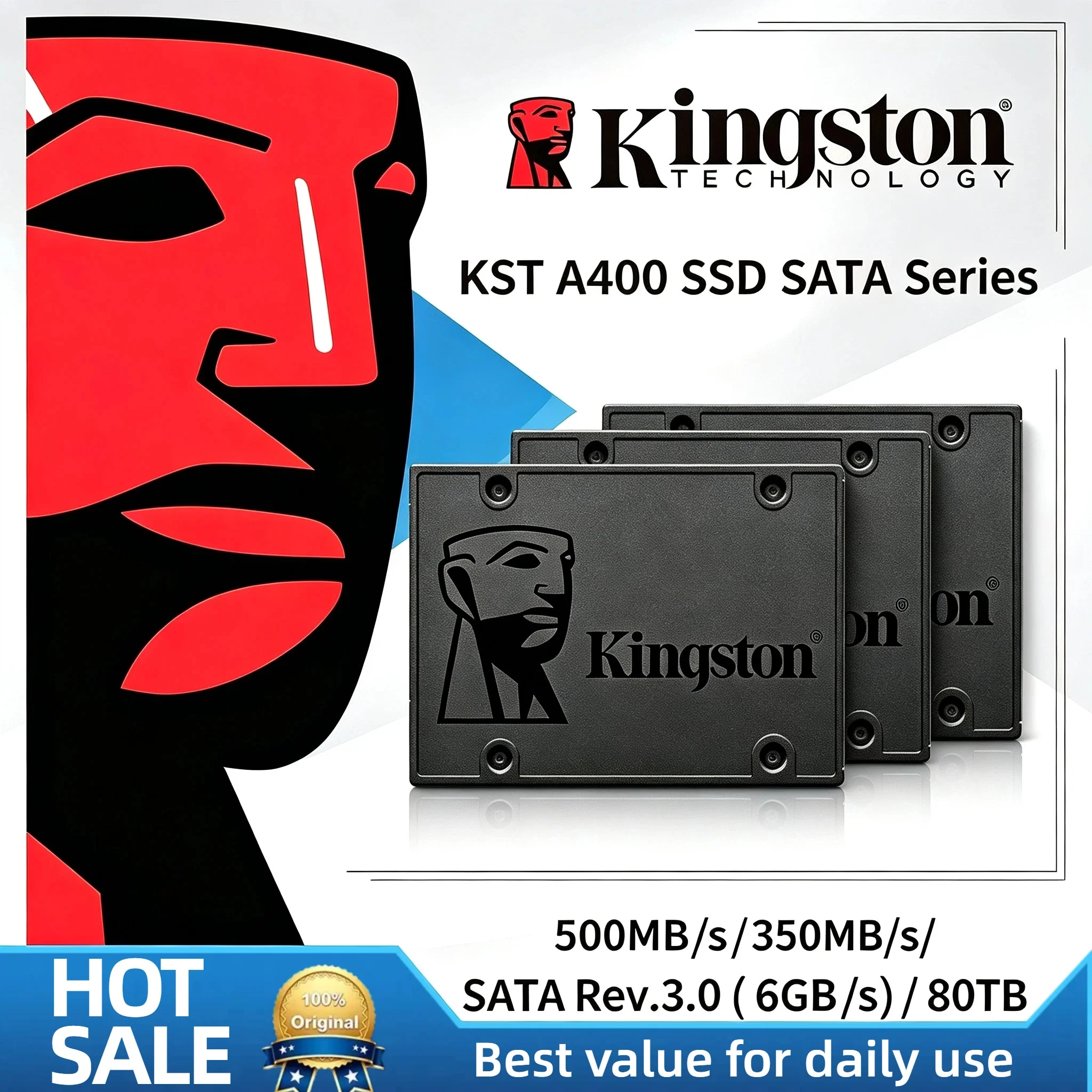 Kingston A400 Solid State Drive 480GB 960GB 240GB 120GB SATA III 2.5 Internal SSD HDD Hard Disk for PC Desktop Laptop