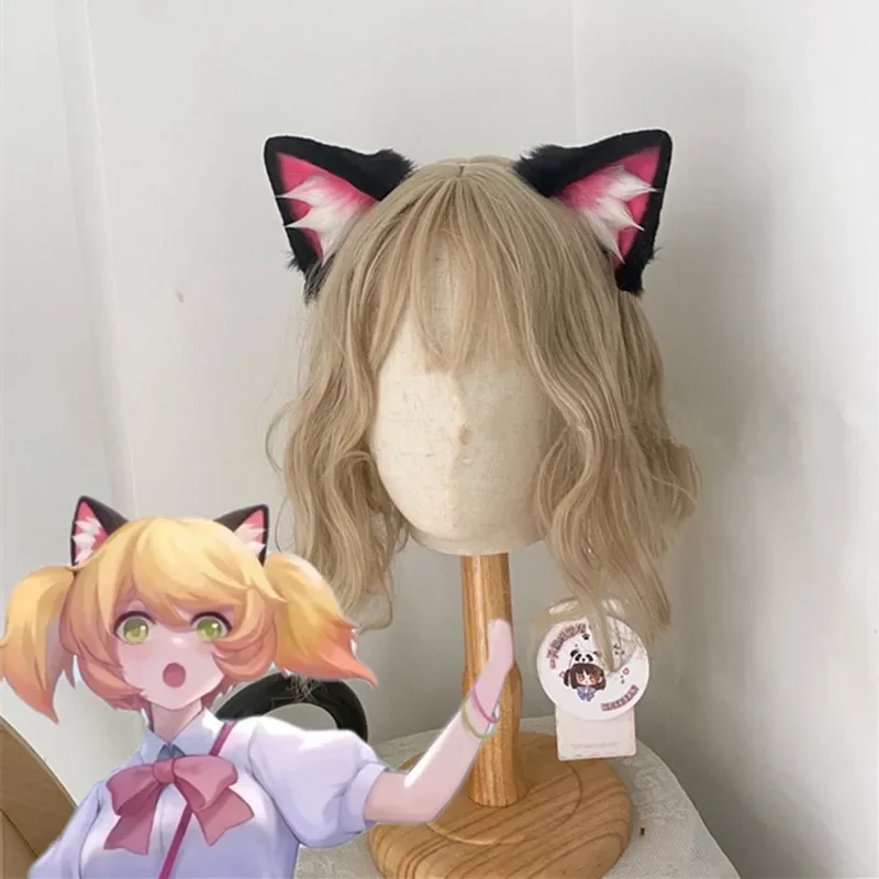 Custom Made Cos Animal Oor Props King of Glory Cosplay Vos Oor Kat Oor Haar Hoepel Hoofddeksels voor Anime Lolita Cosplay Kostuum Prop