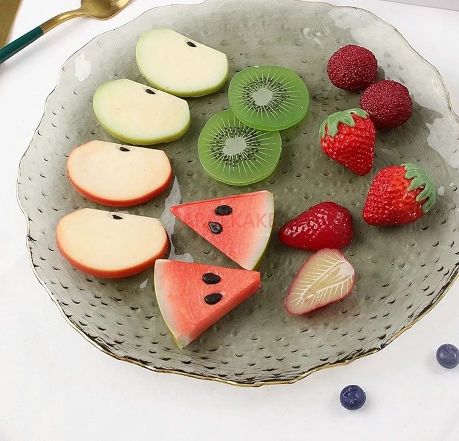 1pcs Simulated fruit pellet model prop, plastic DIY fruit tray decoration area, material decoration