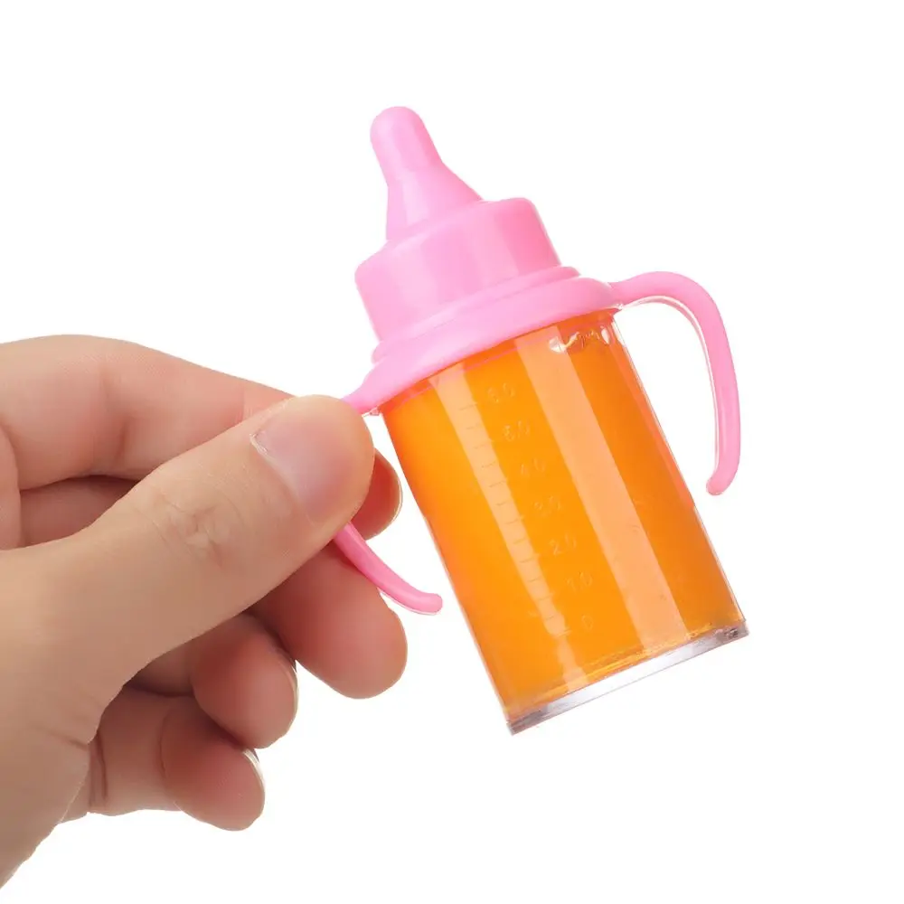 18inch Baby Doll Magic Milk Juice Bottles+Pacifier Bibs fit Newborn Baby Dolls, Plastic Nipple Bottle For Toys Reborn Dolls