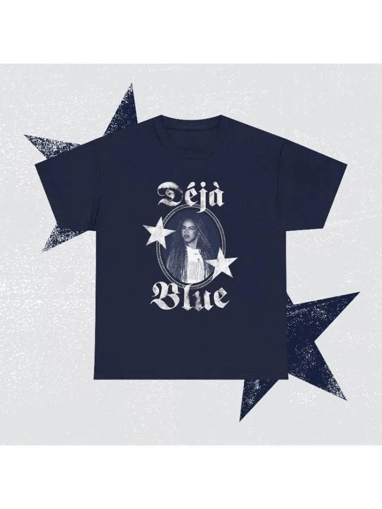 AliExpress NONE Deja Blue Beyonc É Tour Pattern Men's T-shirt Summer New Style Unisex Casual T-shirt