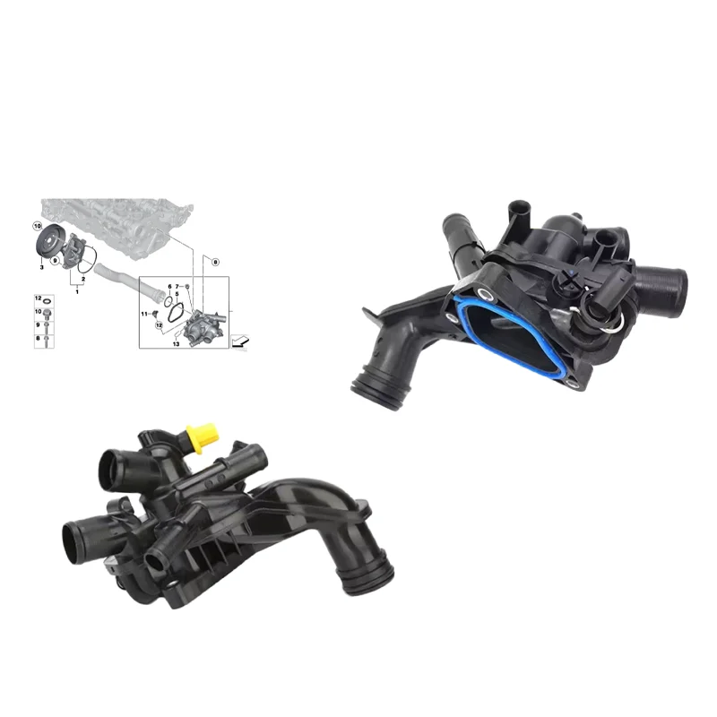 9810916980 1336.Z6 Thermostat Housing Water Outlet Fit For Mini Cooper Citroen C4 Picasso DS3 Peugeot R56 R55 1336Z6 11537534521