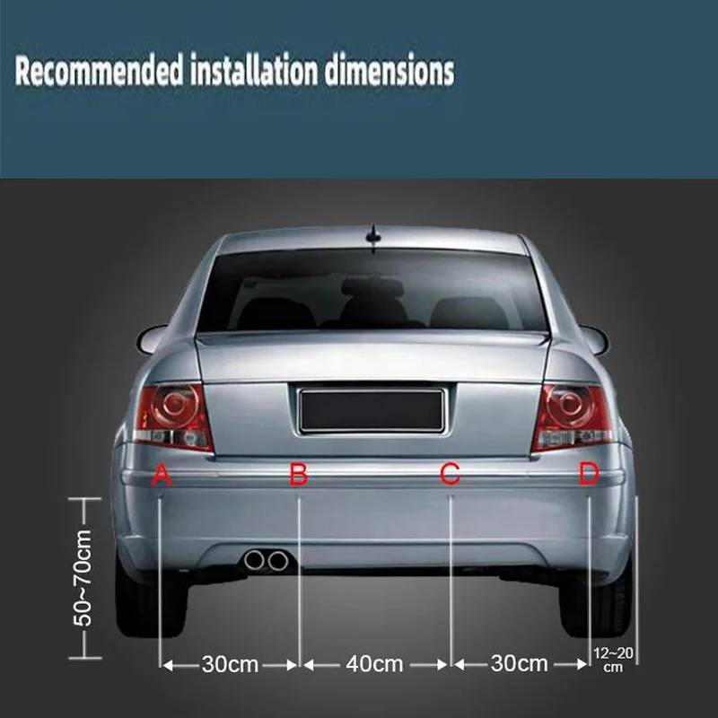 Kit Sensor de Estacionamento para JAGUAR, Genesis, Chery Karma, Sensor de Estacionamento, Display LED, 4 Sensores, 22mm Backlight, Reverse Radar Monitor System