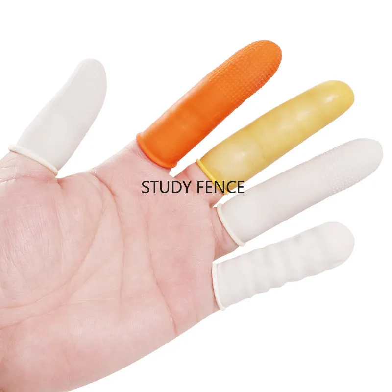 140PCS Disposable Latex Finger Cots, Non Slip Latex Gloves, Disposable Protective Gloves, Household Finger Waterproof Gloves