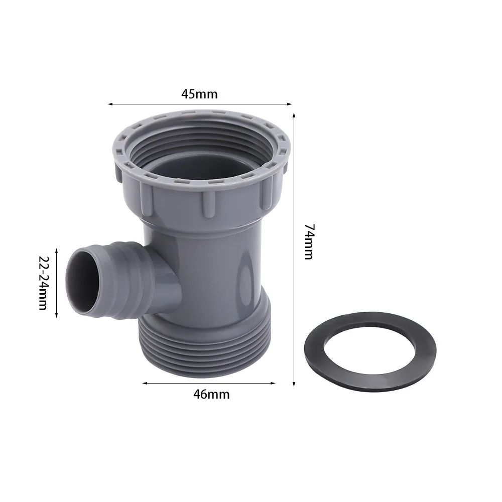 Y-shaped Sink Drainpipe Adapter Durable ABS Sewer Branch Connector Simple Convenient Kitchen Drain Pipe Adapter Bathroom