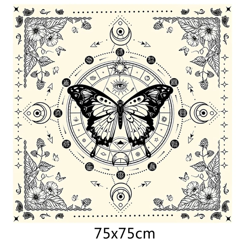 Tarots Tablecloth Divinations Tapestry Moon Butterfly Astrologys Tablecloth