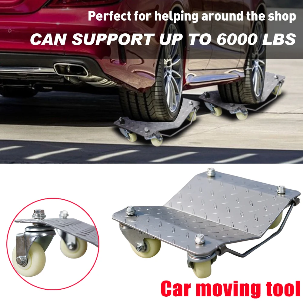 Car Moving Dolly Vehicle Mover Wheel Dolly Property Tow Mover Motorcycle Simple Moving Tool Universal Wheel
