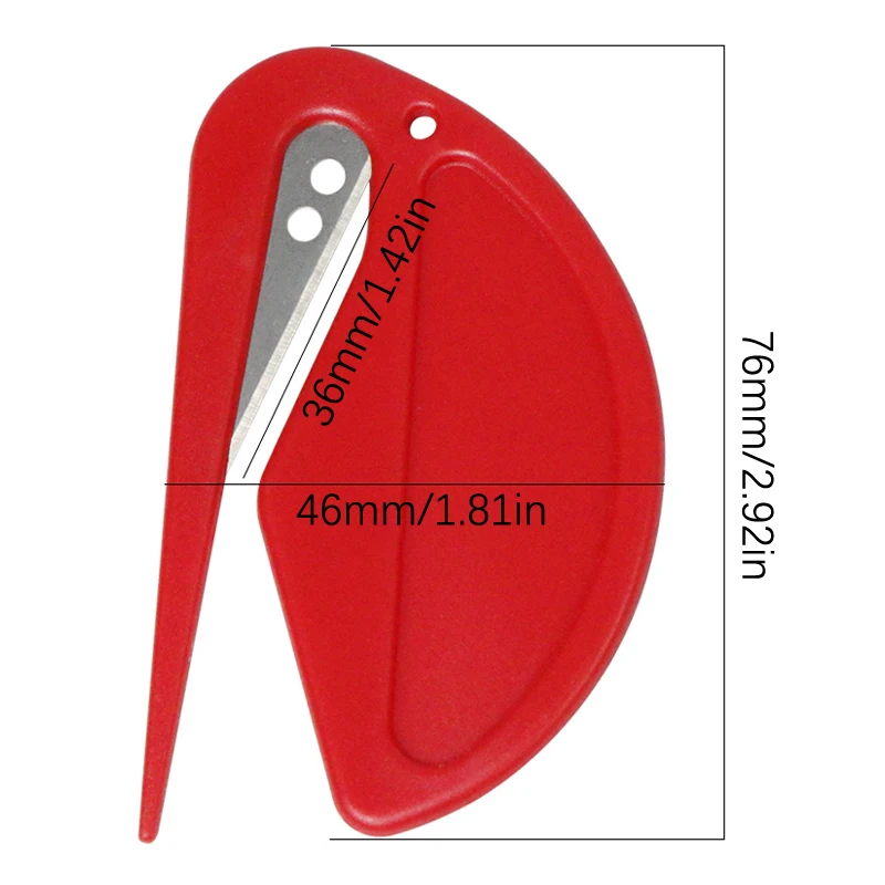 Mini Plastic Sharp Letter Mail Envelope Opener Portable Security Documents Opener Guarded Cutter Blade Office Supplies