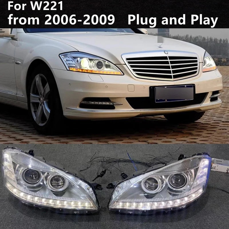 Car Styling Headlights for W221 LED Headlight 2006-2009 S300 S350 S400 Head Lamp DRL Signal Projector Lens Automotive Accessorie