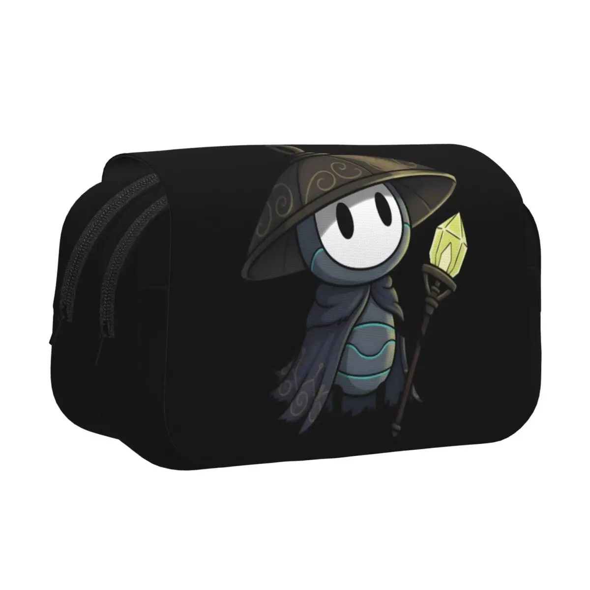 Double Clamshell Pen Case Hollow Knights Silksongs Pencilcases Pen Holder for Girls Boys Bags School Supplies Zipper Accessories