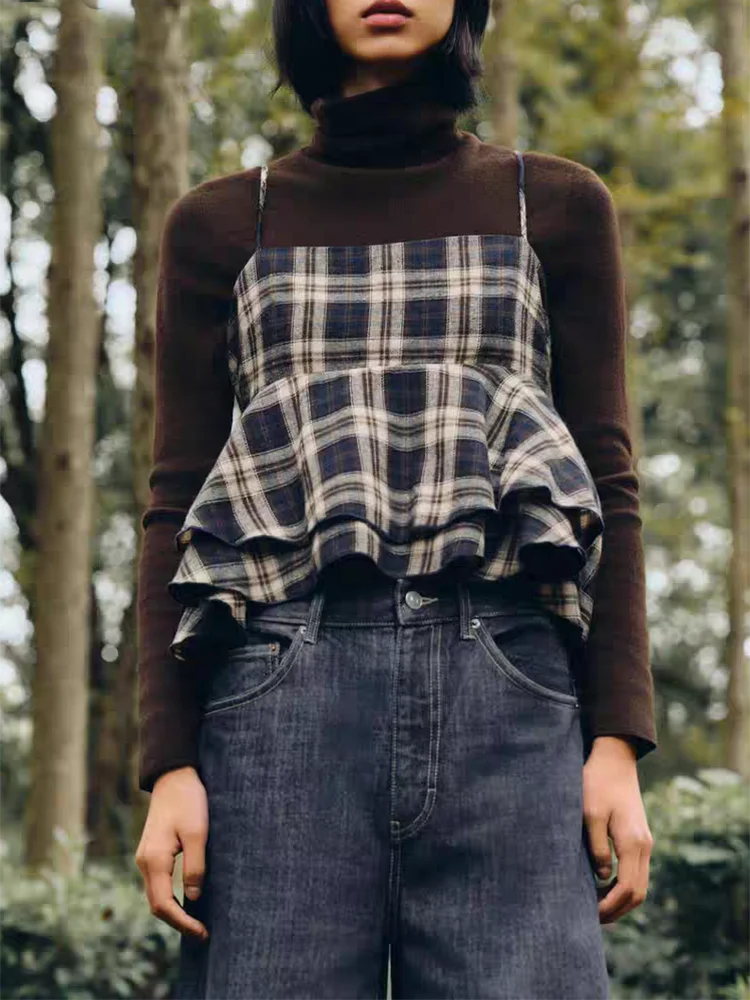 Faionable شتاء 2025 قطع مستقيمة للنساء مع زخرفة ذات طبقات وتصميم منقوش Ele Personali وصول جديد