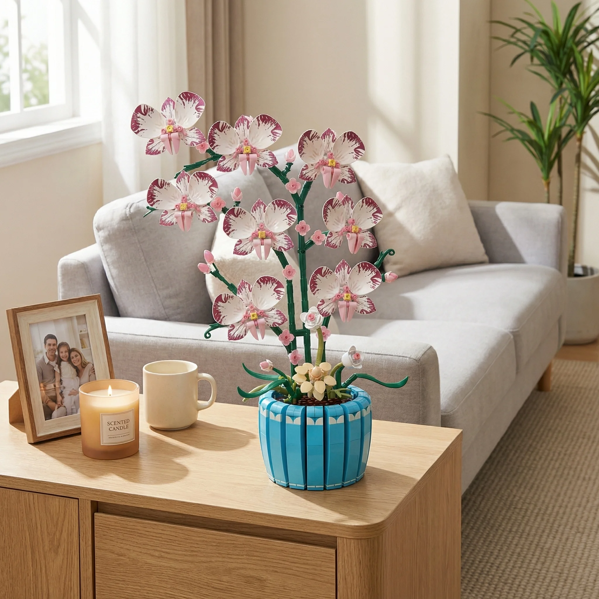 

Конструктор-головоломка «Орхидея в горшке»: розовое растение в горшке, модель-пазл, набор игрушек, подарки на Новый год, Рождество, день рождения