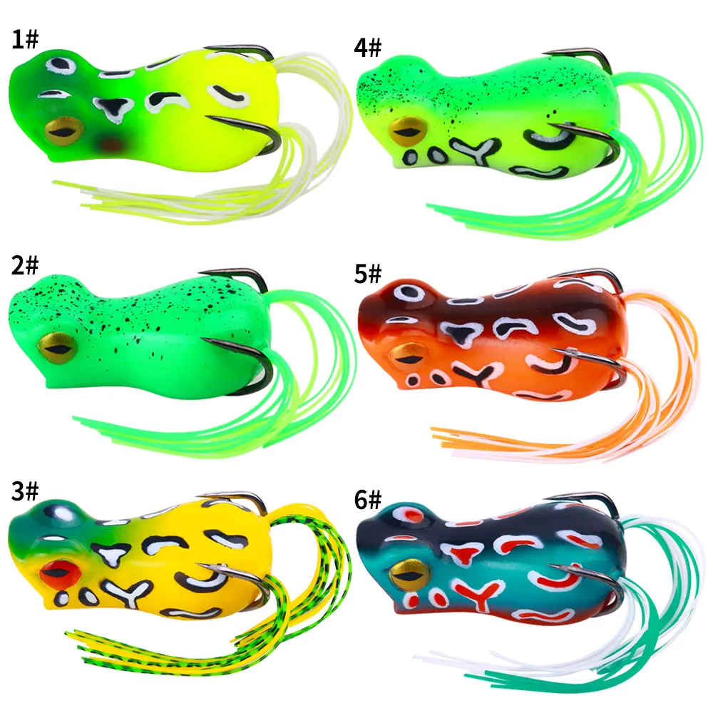 Topwater fishing frog popper fishing lure snakehead fish rubber frog fishing bait Predator fishing False bait