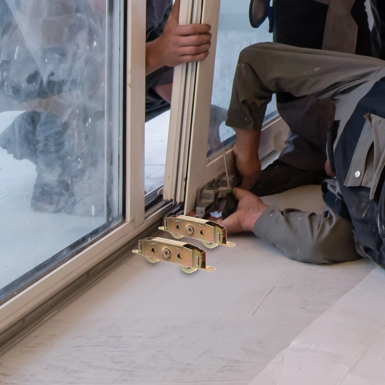 

2pcs Window Door Pulley Heavy Duty Sliding Rollers For Patio Screen Door Aluminum Alloy Bearing Wheels Replacement Parts Track